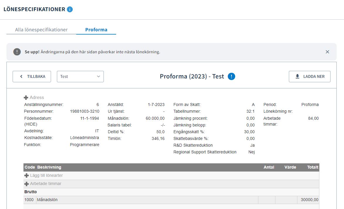 proforma
